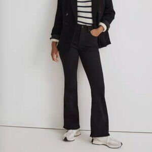 MADEWELL $138 Curvy Skinny Flare Jeans Black Frost Wash Size 30 10/12 NM277